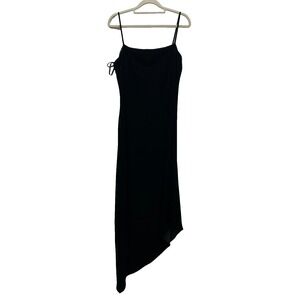 ARIANNA by RACHEL KAYE Midi Dress Womens 14 Black Asymmetrical Hem Slip